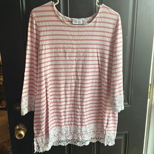 Lace and strips  very soft and warm